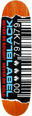 Black Label Ripped Barcode 9.0 Custom Egg Skateboard Deck - view large